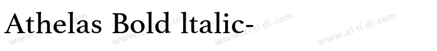 Athelas Bold ltalic字体转换